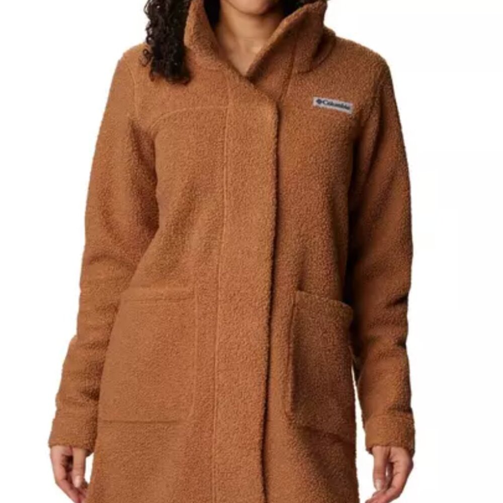 Womens Columbia Panorama Long Jacket Camel Brown